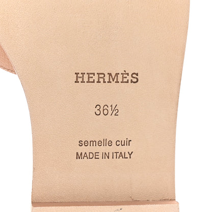 Hermes Epsom Oran Sandals 36.5 Beige Perlino 7 of 10