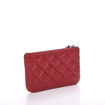 Chanel Caviar Quilted Small Cosmetic Case Red 3 of 8