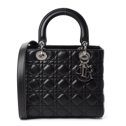 Christian Dior Lambskin Cannage Medium Lady Dior Black 1 of 11