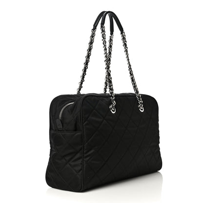 Prada Nylon Tessuto Impuntu Quilted Shoulder Bag Black 3 of 11