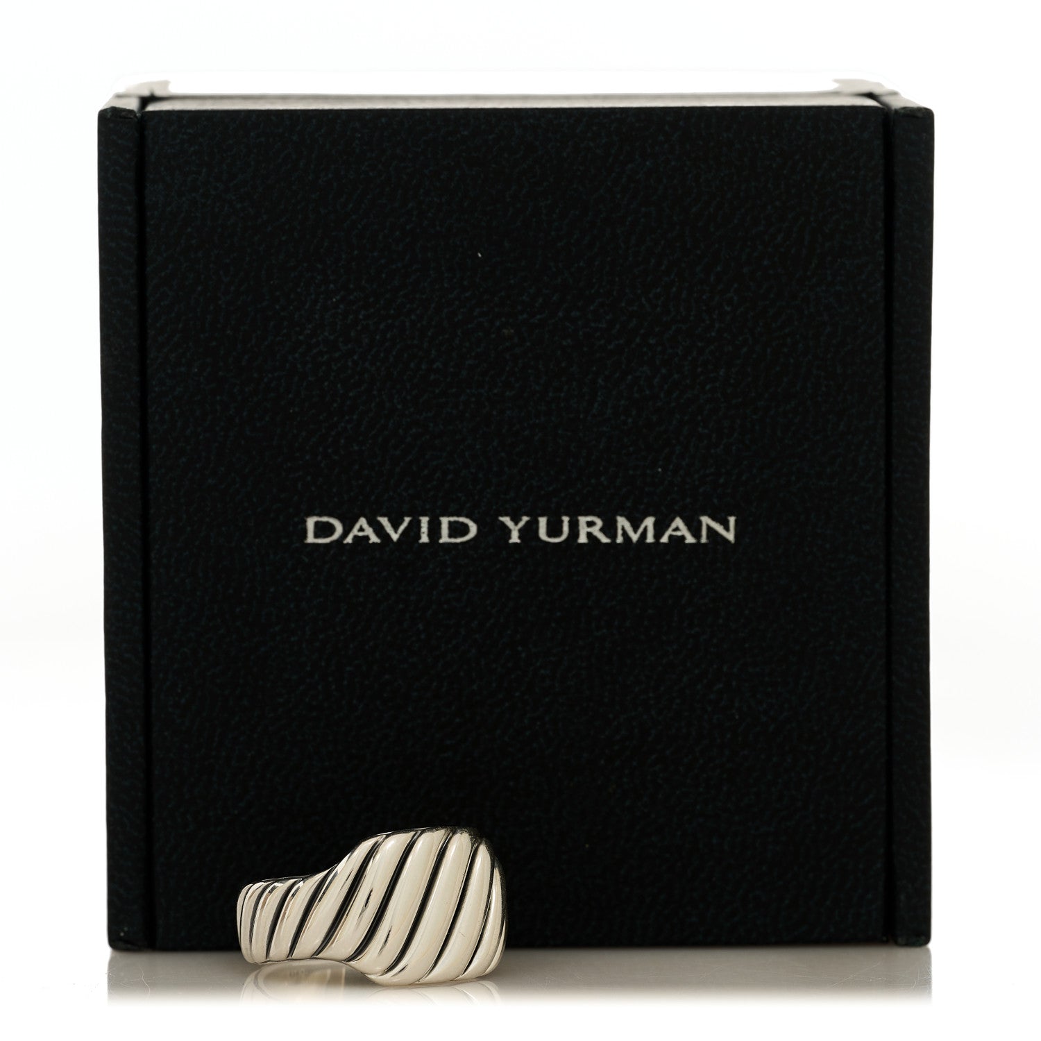 David Yurman Sterling Silver 12.5mm Sculpted Cable Contour Ring 53 6.5 5 of 5
