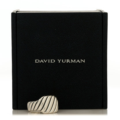 David Yurman Sterling Silver 12.5mm Sculpted Cable Contour Ring 53 6.5 5 of 5
