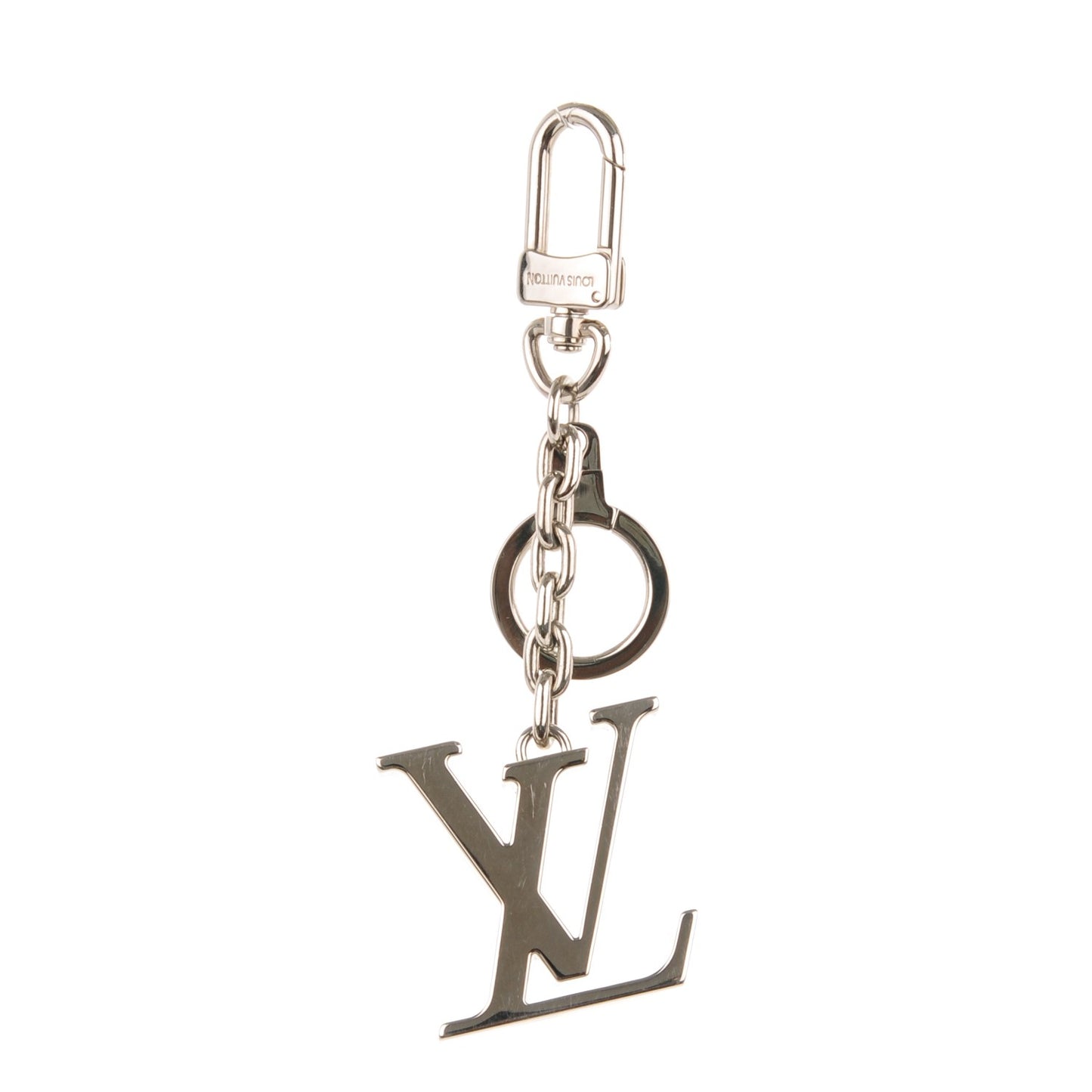LV Initials Key Chain Holder Silver