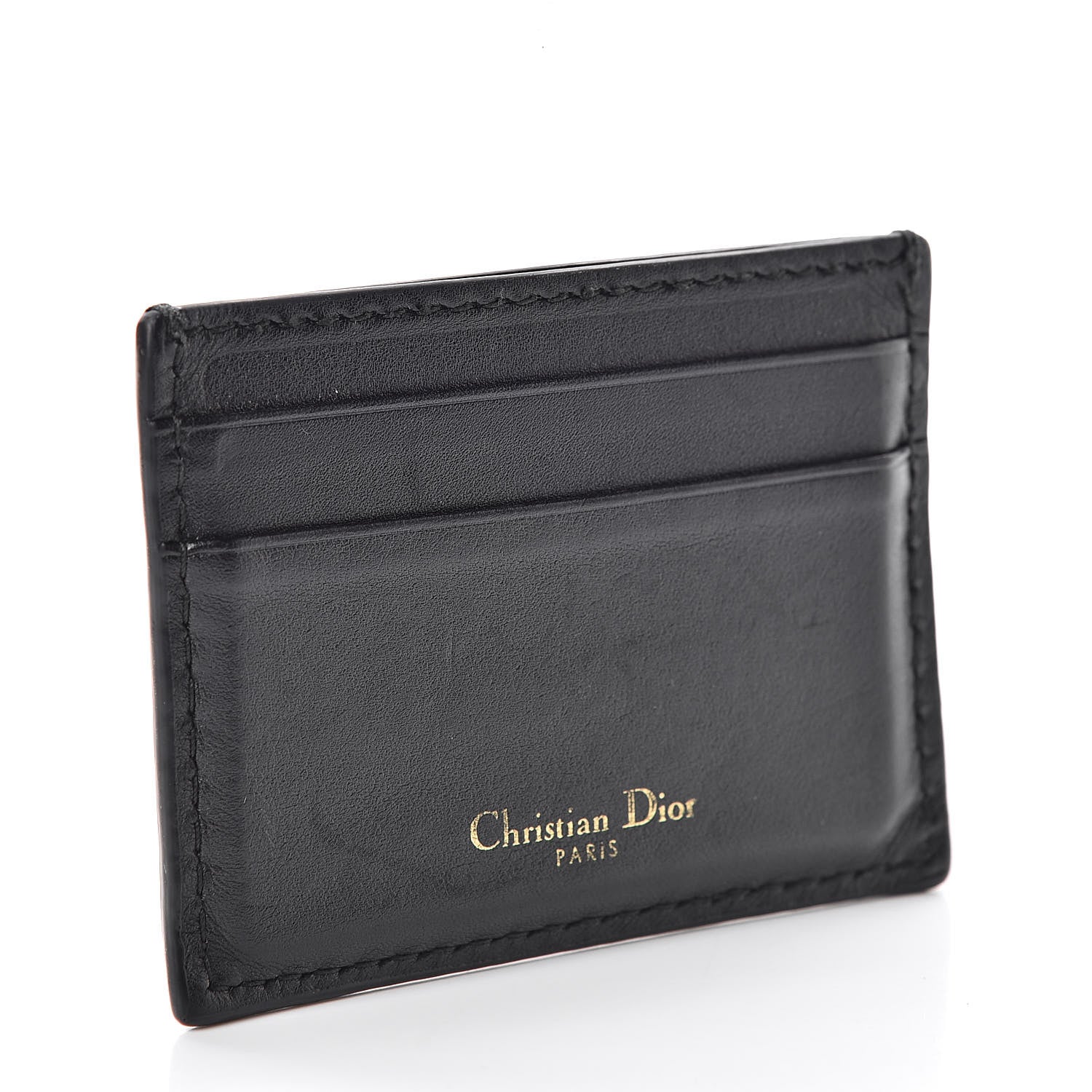 Christian Dior Calfskin D-Fence Card Holder Black 3 of 10