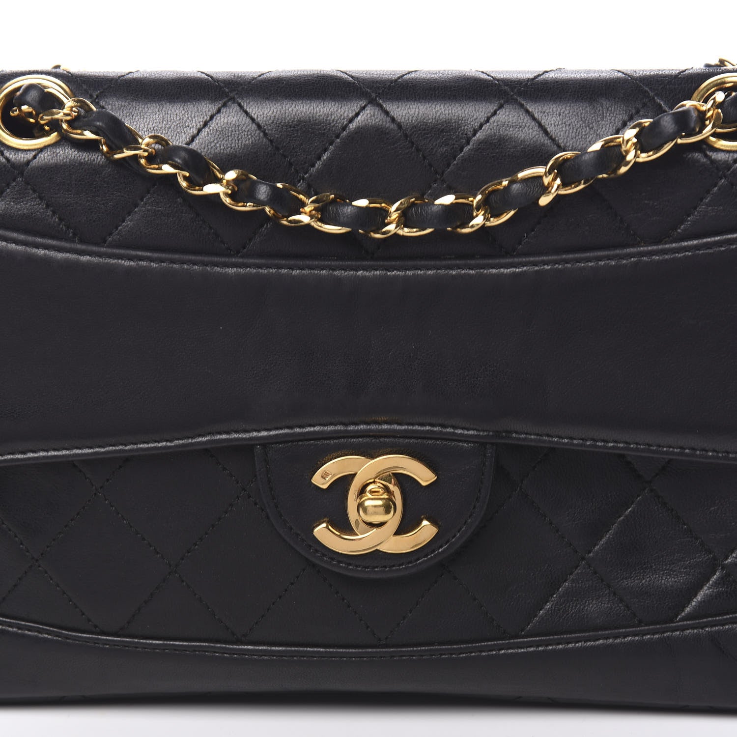 Chanel Lambskin Quilted Medium Single Flap Black 13 of 15