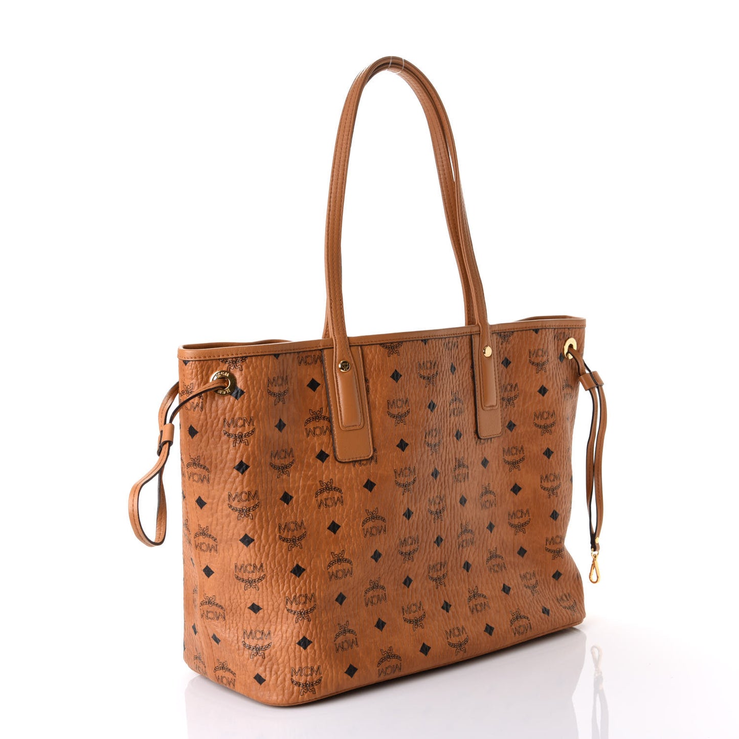 Visetos Medium Liz Reversible Shopper Tote Cognac