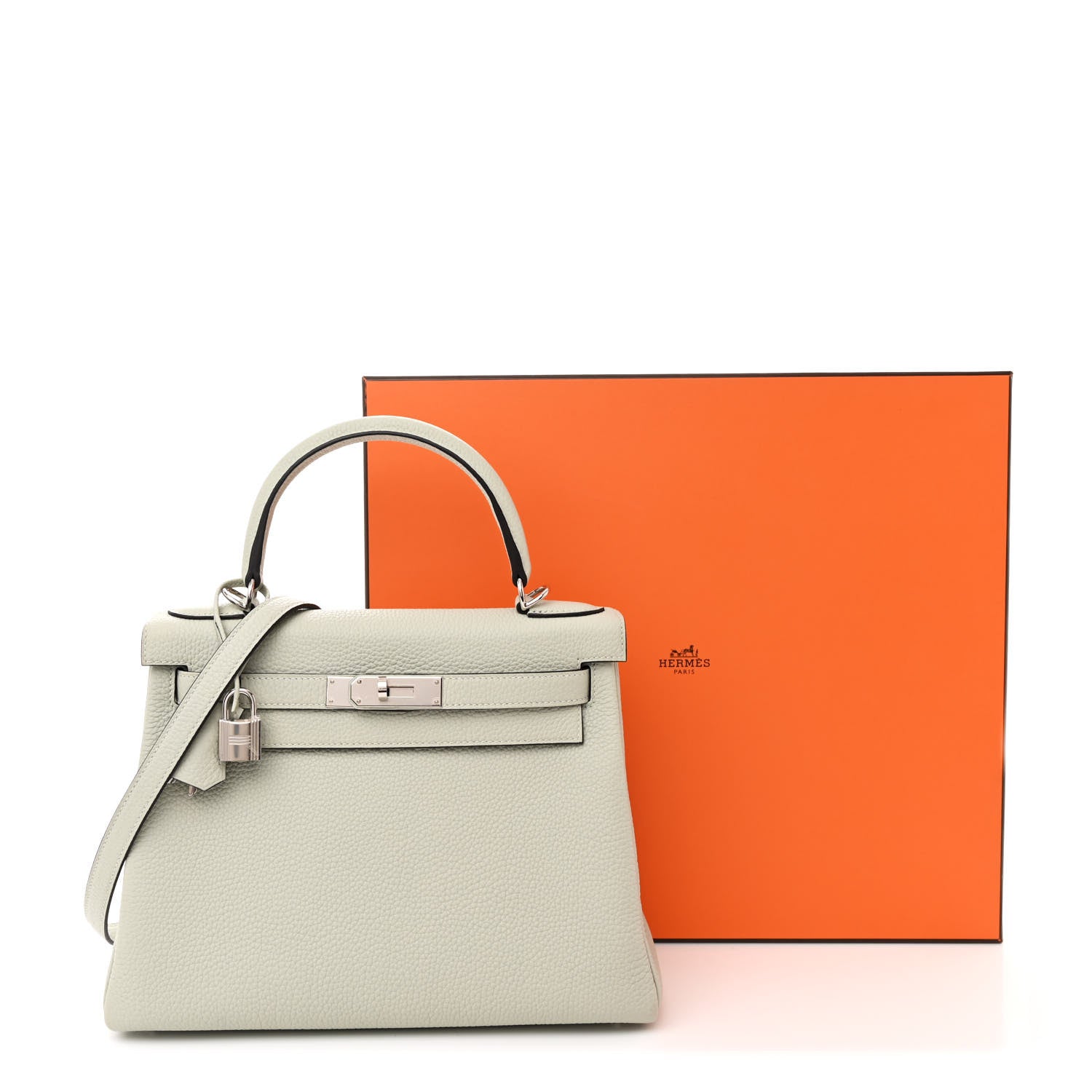 Hermes Togo Kelly Retourne 28 Gris Neve 13 of 13