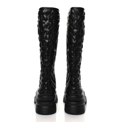 Valentino Garavani Rubber Atelier 03 Rose Edition 30/50mm Tall Rainboots 38 Black 5 of 9