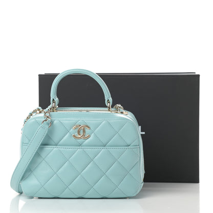 Chanel Lambskin Quilted Small Trendy CC Bowling Bag Light Blue 12 of 12