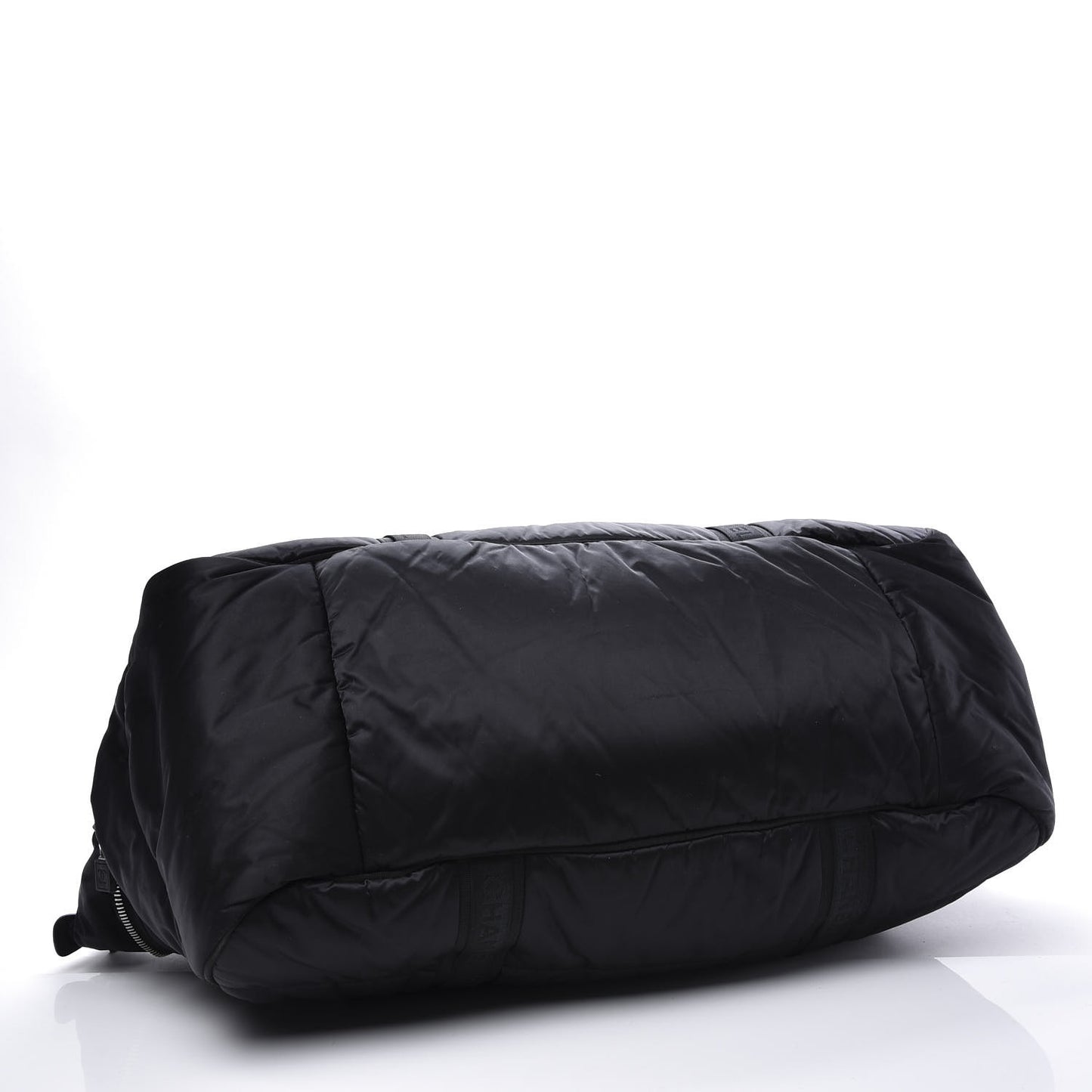 Nylon Quilted Logo Duffel Black