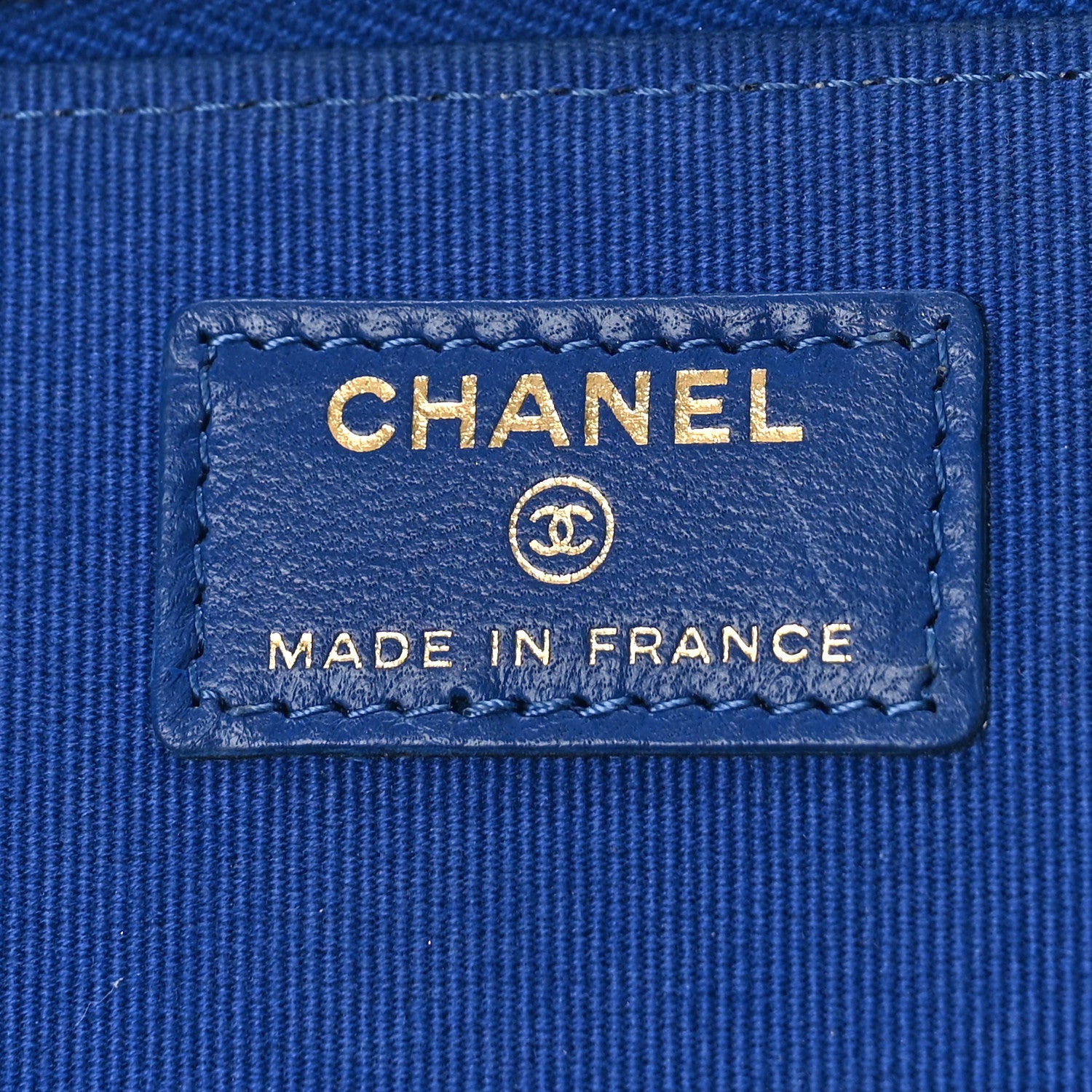 Chanel Lambskin Quilted Small Top Handle Vanity Case With Chain Blue 6 of 10