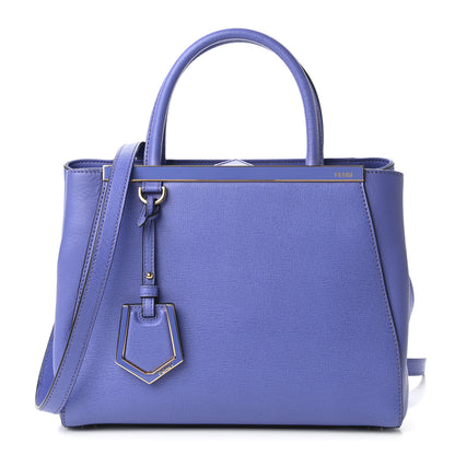 Fendi Vitello Elite Petite 2Jours Tote Viola Cassis 1 of 9
