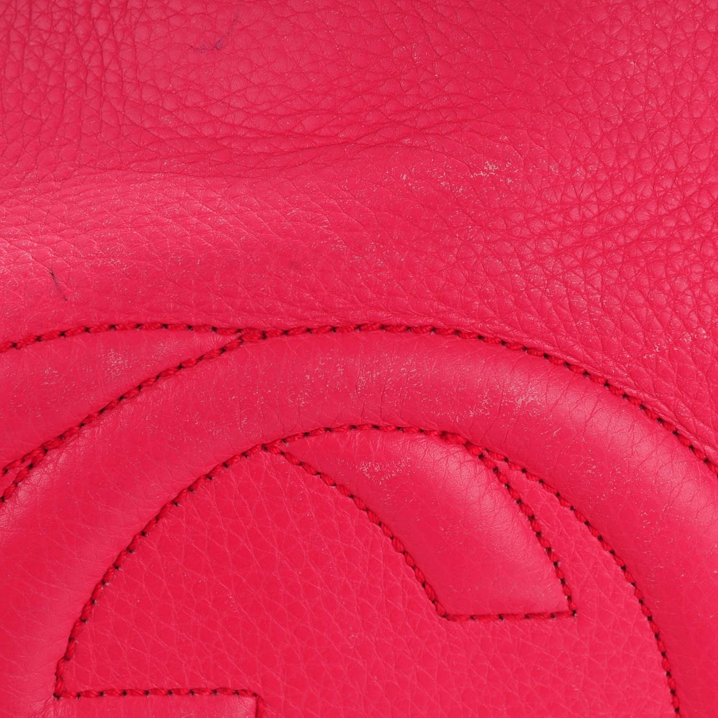 Pebbled Calfskin Medium Soho Chain Shoulder Bag Pink