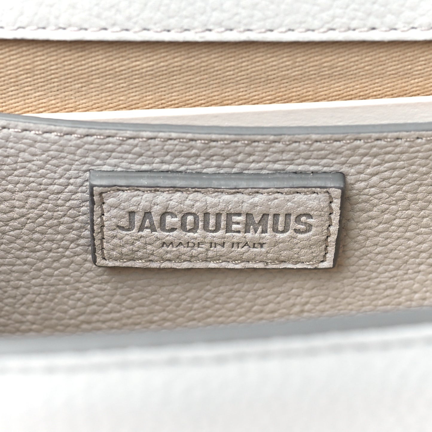 Grained Calfskin Le Grand Bambino Light Grey