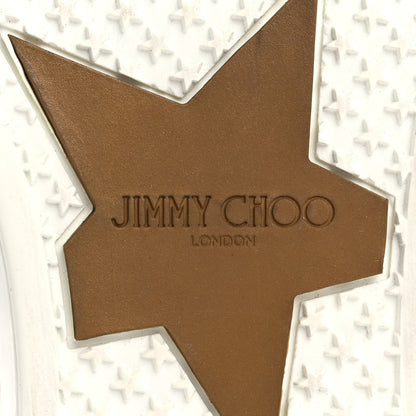 Jimmy Choo Liquid Mirror Calfskin Embossed Miami Sneaker 39 Silver Black 7 of 13