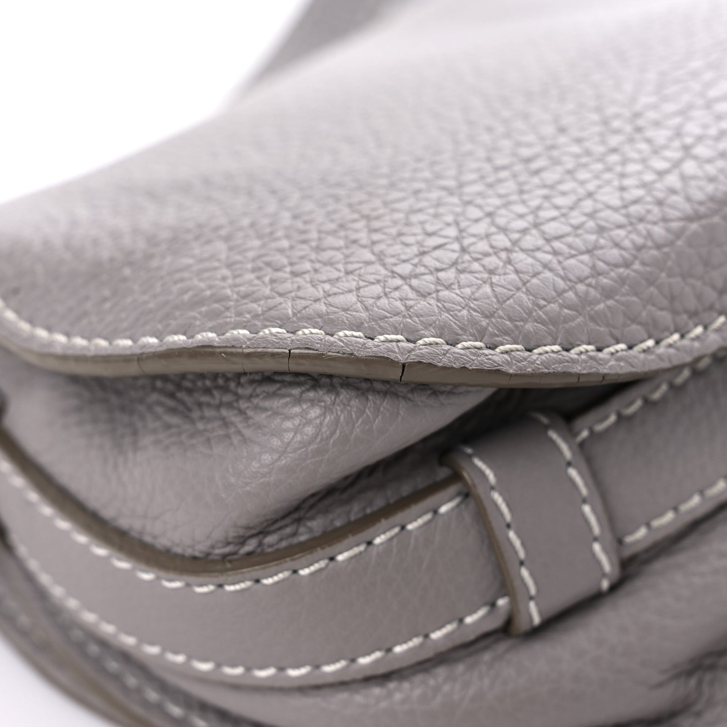 Calfskin Mini Marcie Round Crossbody Bag Cashmere Grey