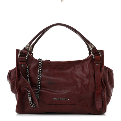Burberry Calfskin Ashmore Tote Burgundy 1 of 12