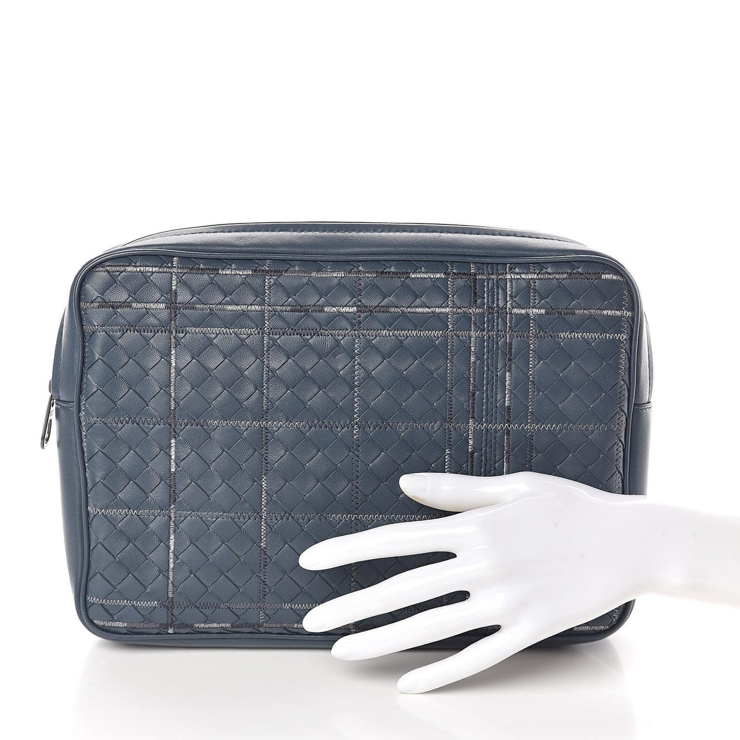 Nappa Intrecciato Stitched Zip Around Case