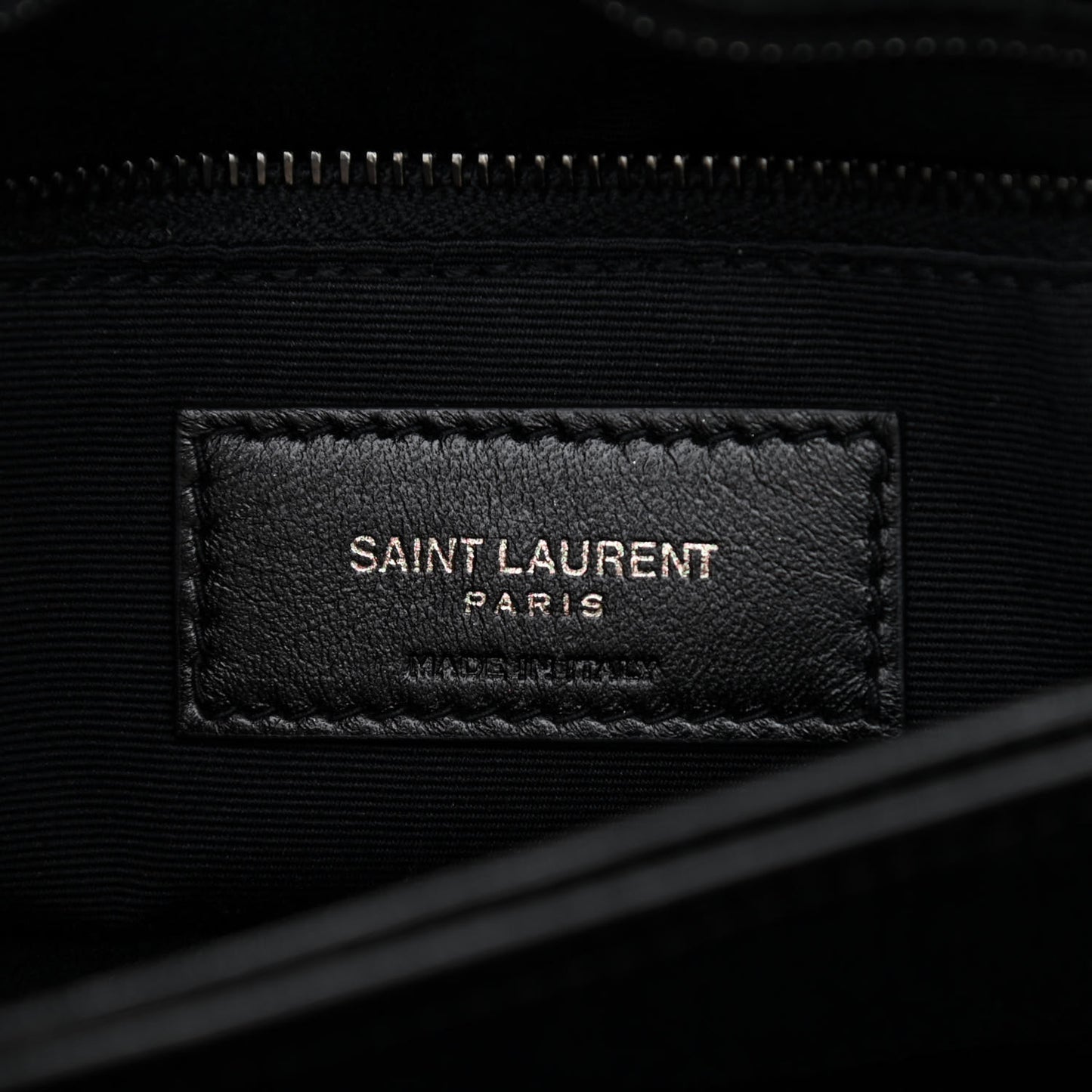 Calfskin Y Quilted Monogram Toy Loulou Crossbody Bag Black