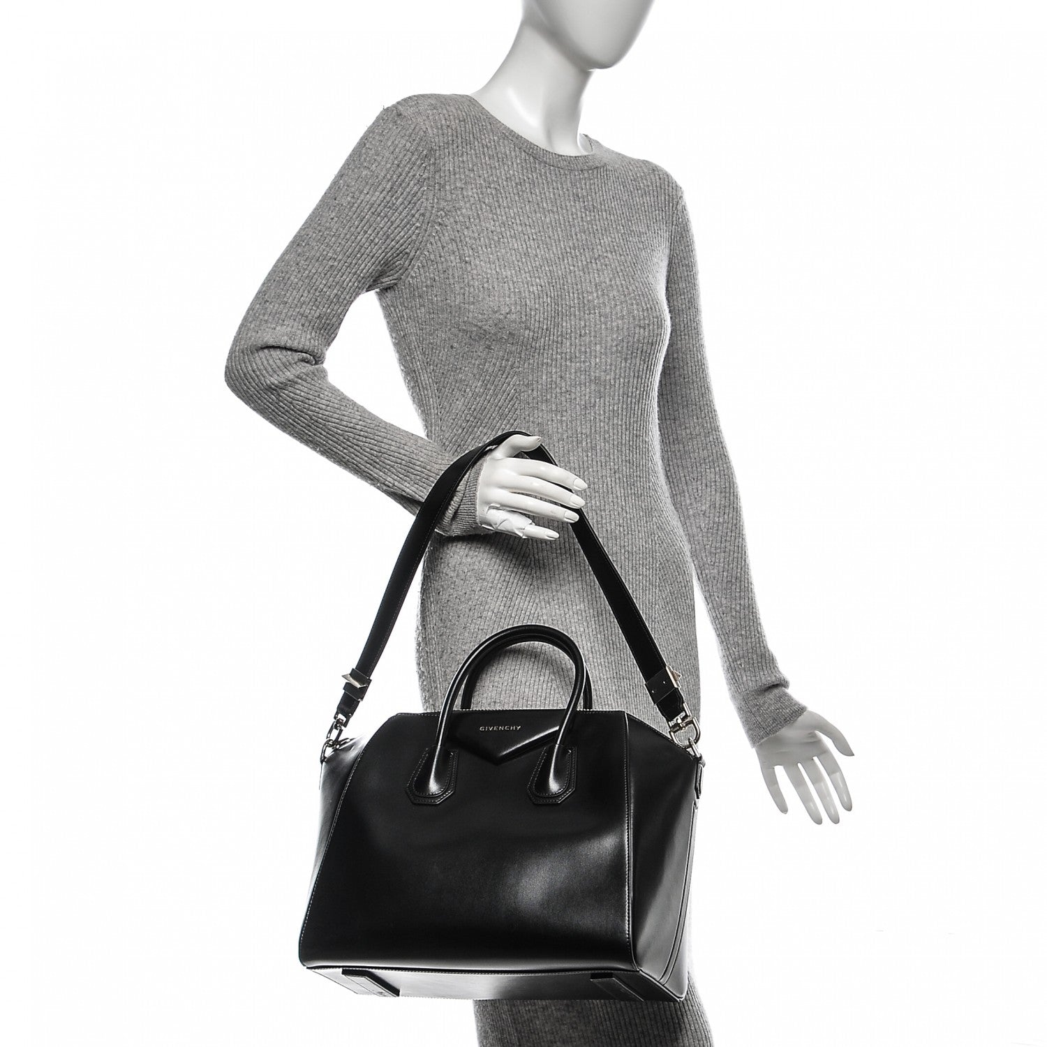 Givenchy Shiny Lord Calfskin Medium Antigona Black 2 of 8
