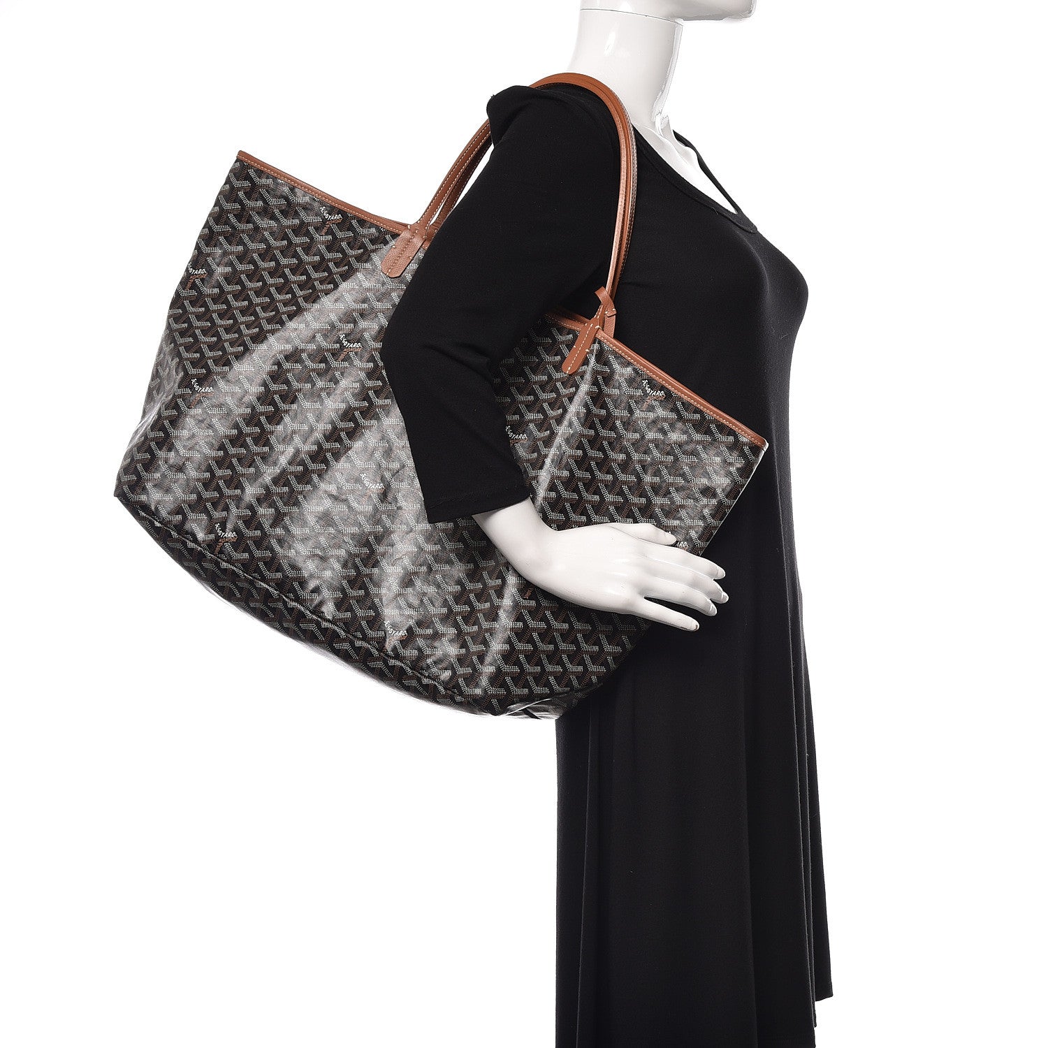 Goyard Goyardine Saint Louis GM Black Gold 2 of 10