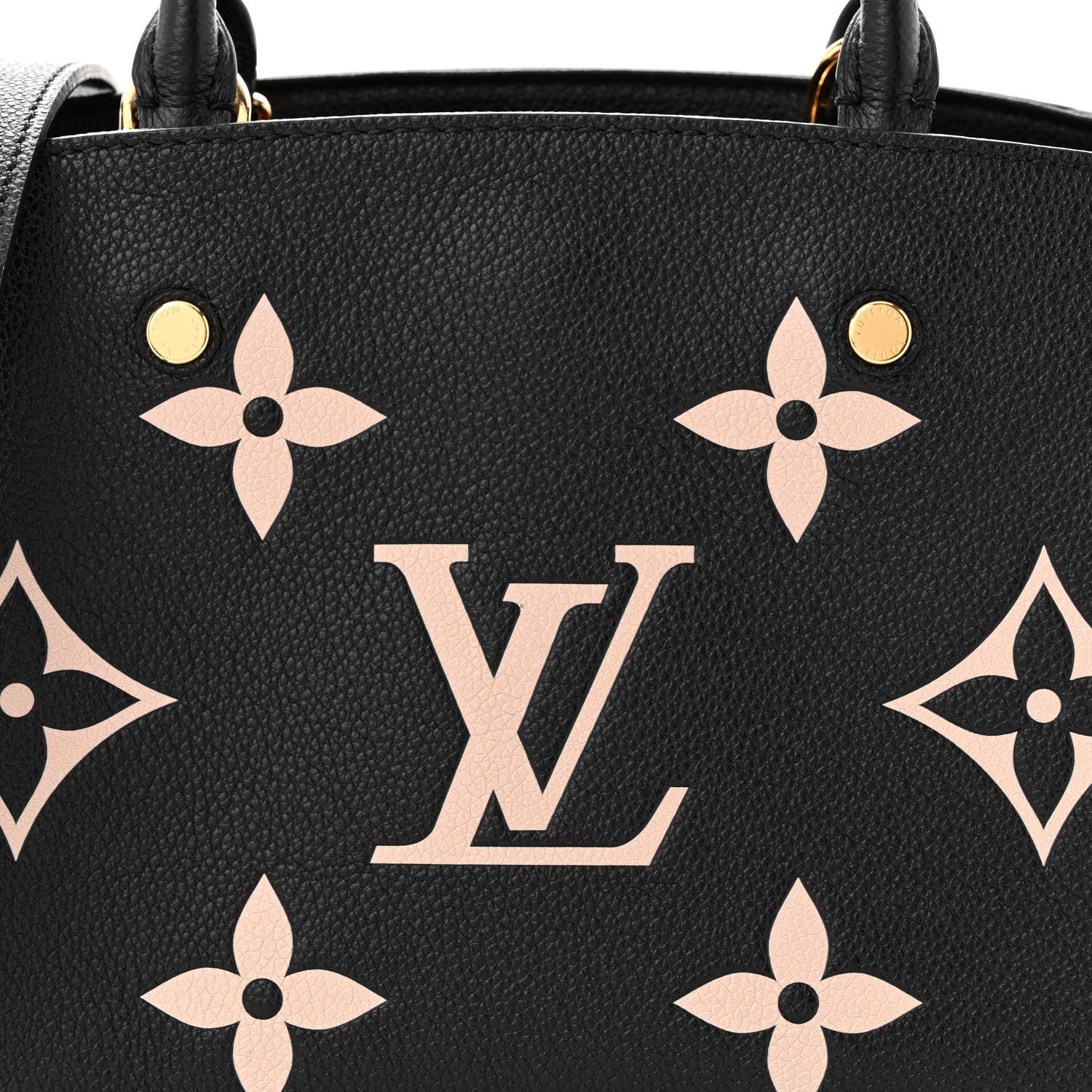 Louis Vuitton Empreinte Monogram Giant Montaigne BB Black Beige 8 of 11