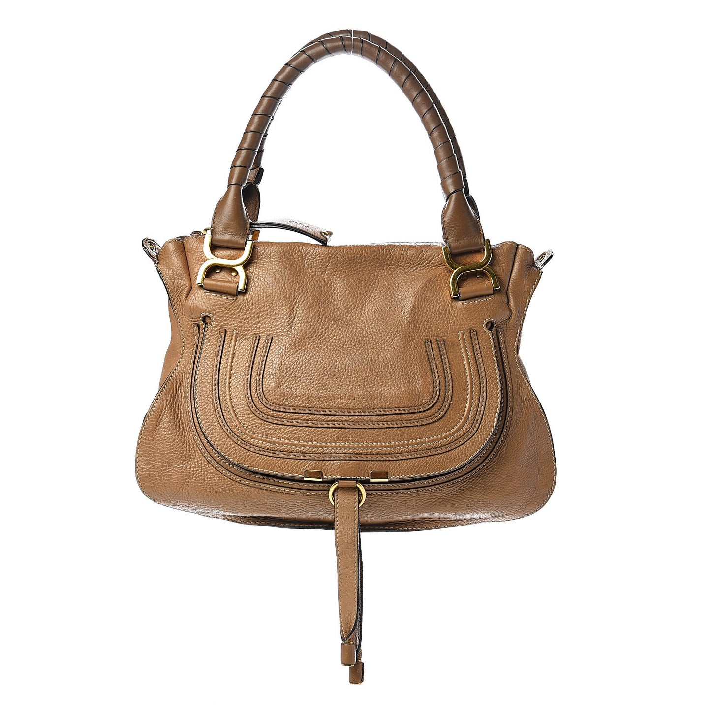 Calfskin Small Marcie Satchel Nut