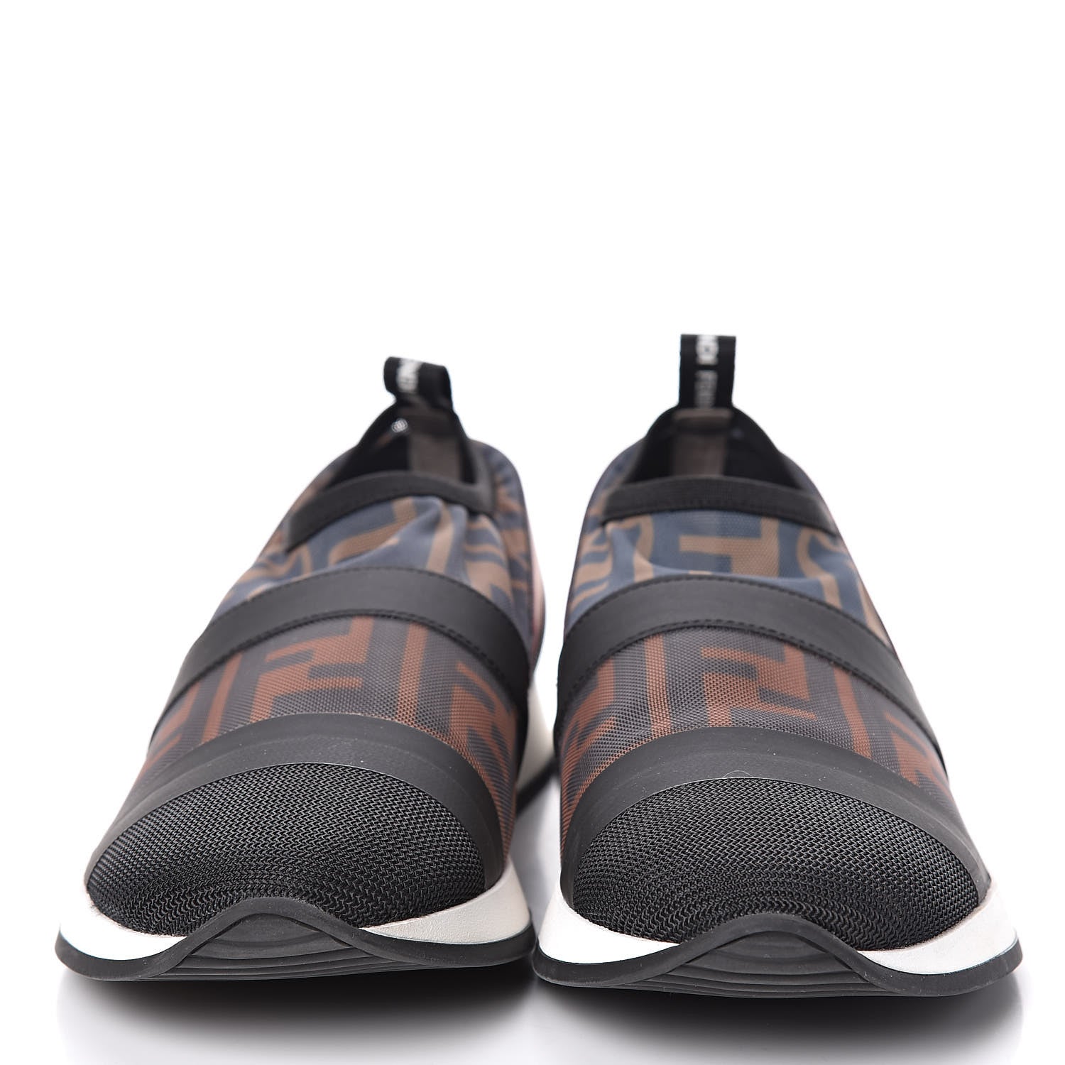 Fendi Technical Mesh Tulle Slip On Sneaker 37.5 Red Tobacco 2 of 7