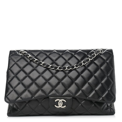 Chanel Lambskin Quilted Maxi Single Flap Black 1 of 14