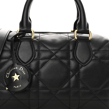 Christian Dior Calfskin Macrocannage Groove 20 Bag Black 7 of 9