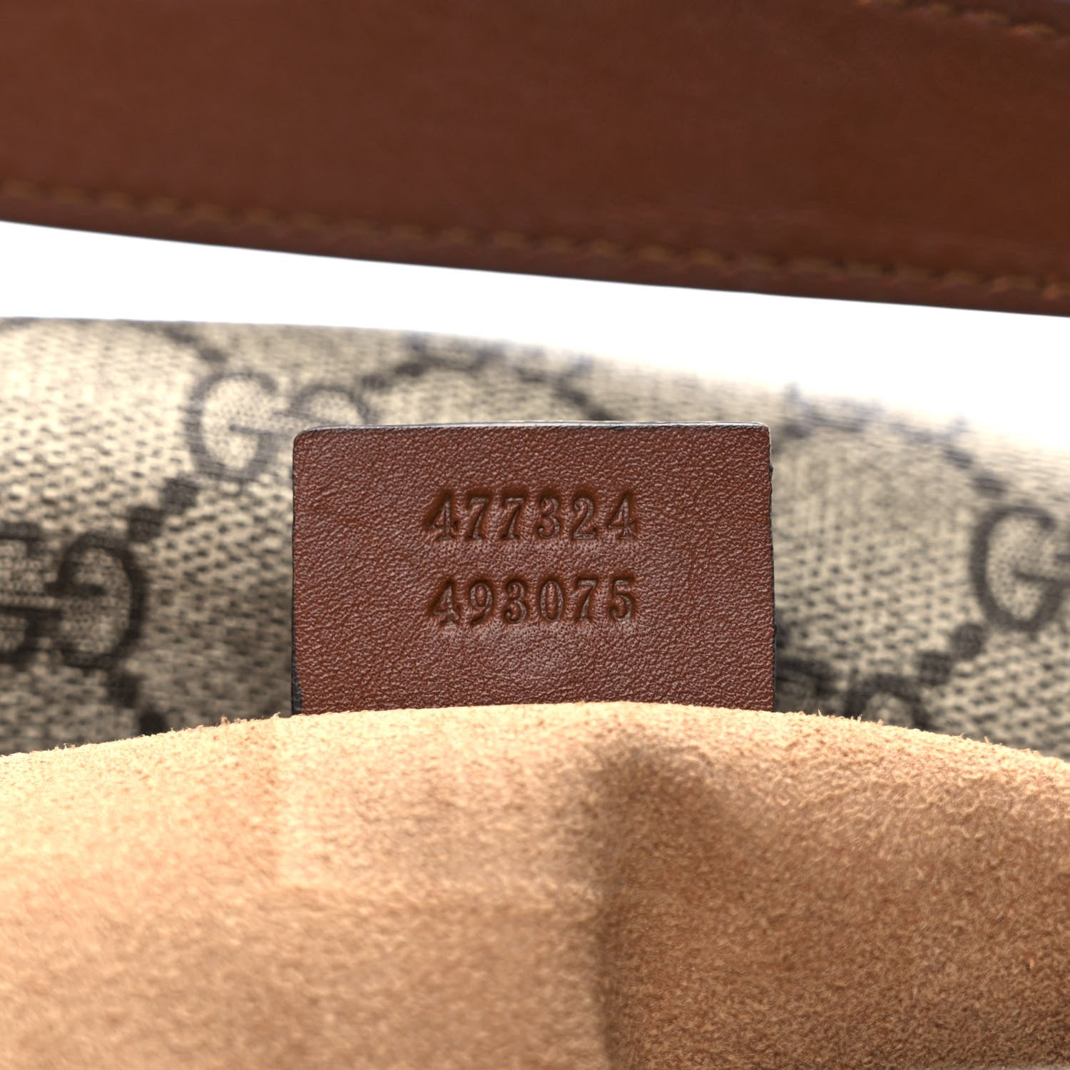 Gucci GG Supreme Monogram Large Linea A Hobo Light Brown 7 of 9