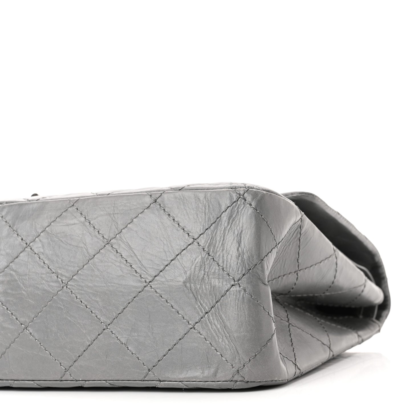 Aged Calfskin Quilted 2.55 Reissue 227 Flap Grey