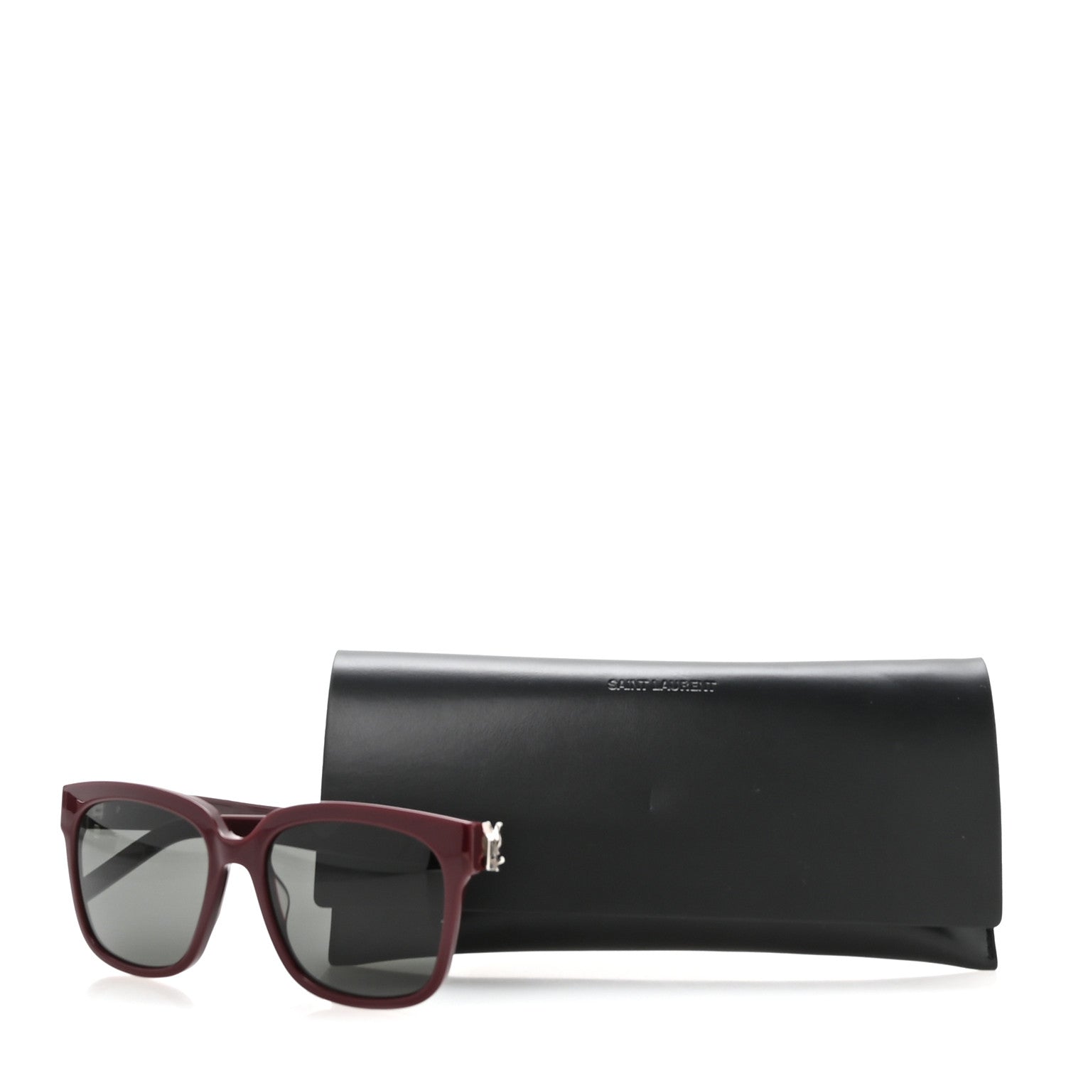 Saint Laurent Acetate Square SL M40 Sunglasses Burgundy 15 of 16