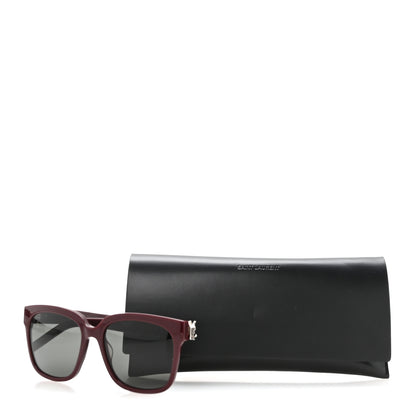 Saint Laurent Acetate Square SL M40 Sunglasses Burgundy 15 of 16