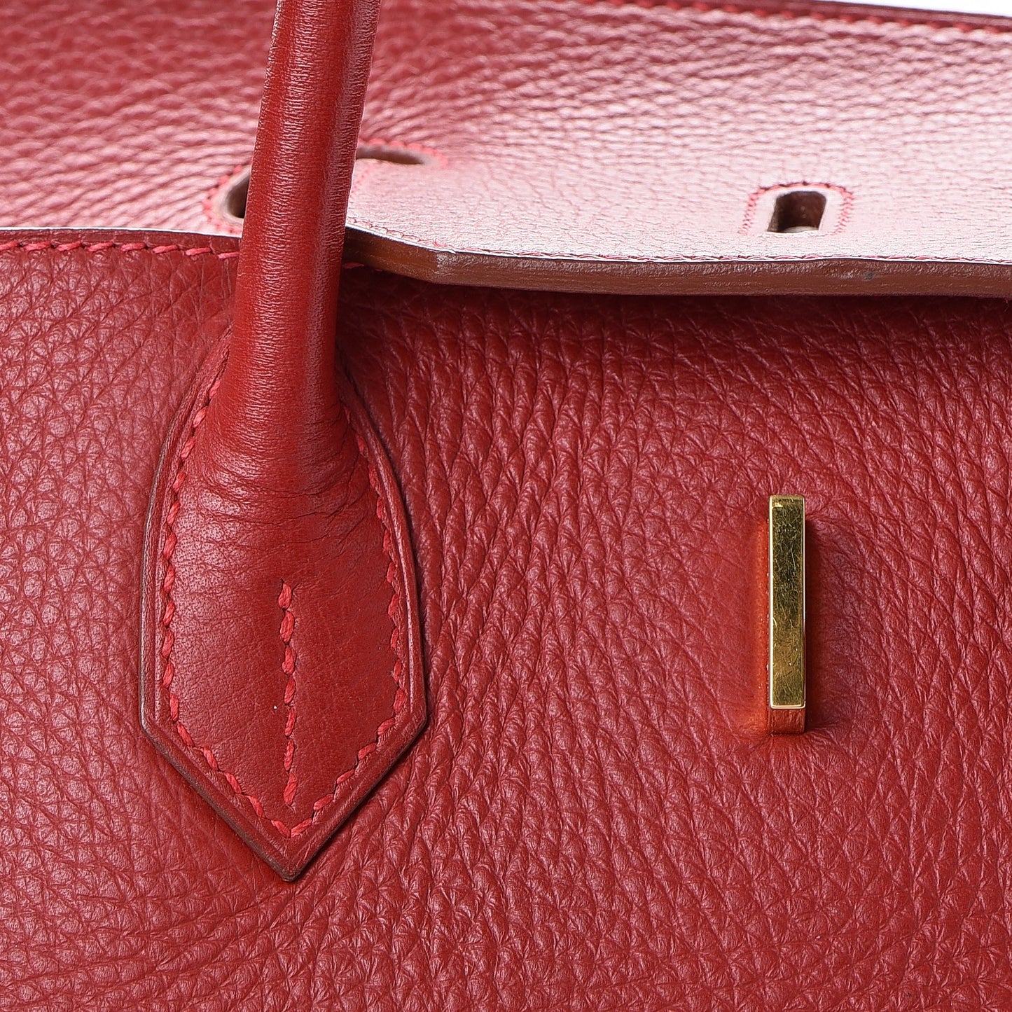 Taurillon Clemence Birkin 40 Rouge Casaque
