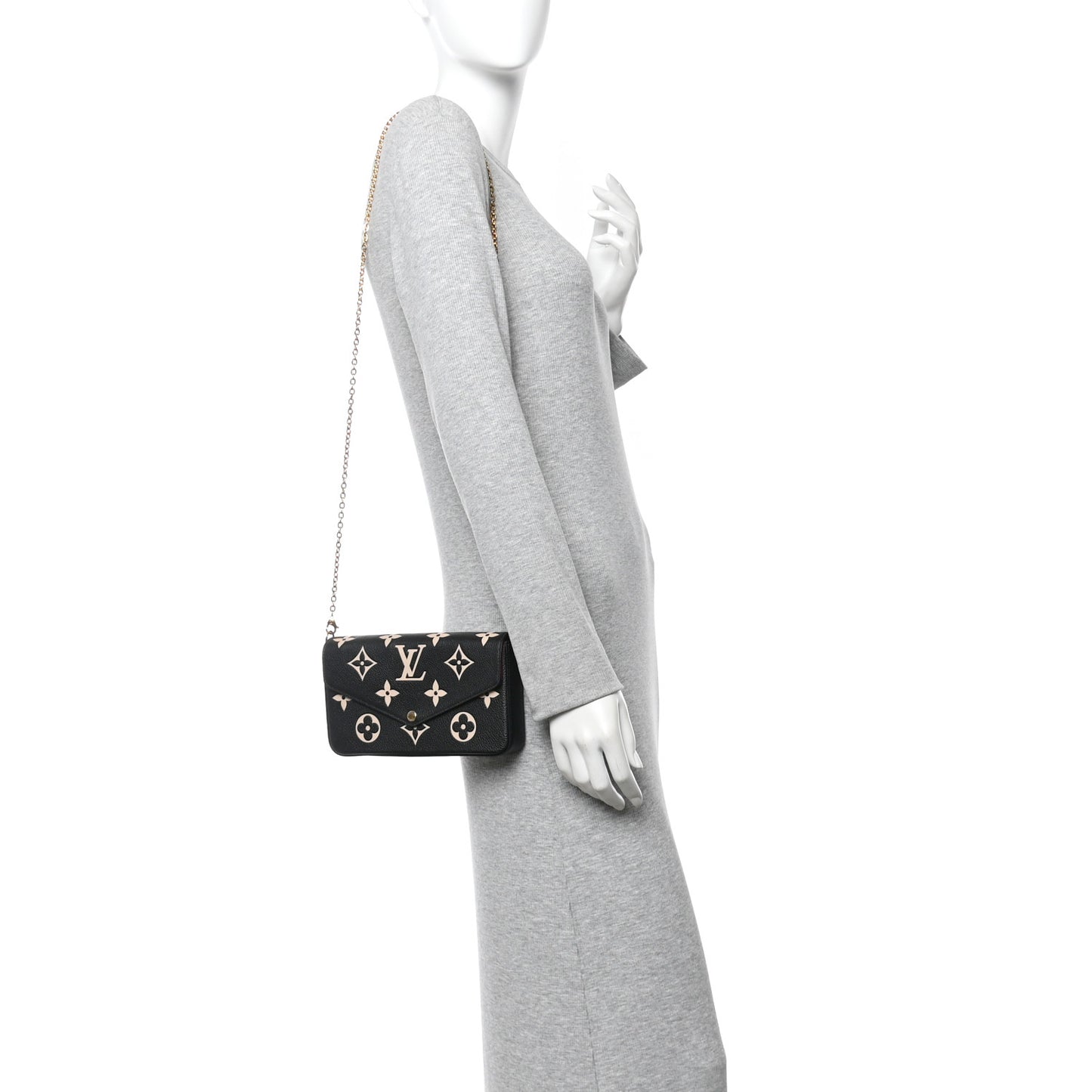 Empreinte Monogram Giant Felicie Pochette Black Beige