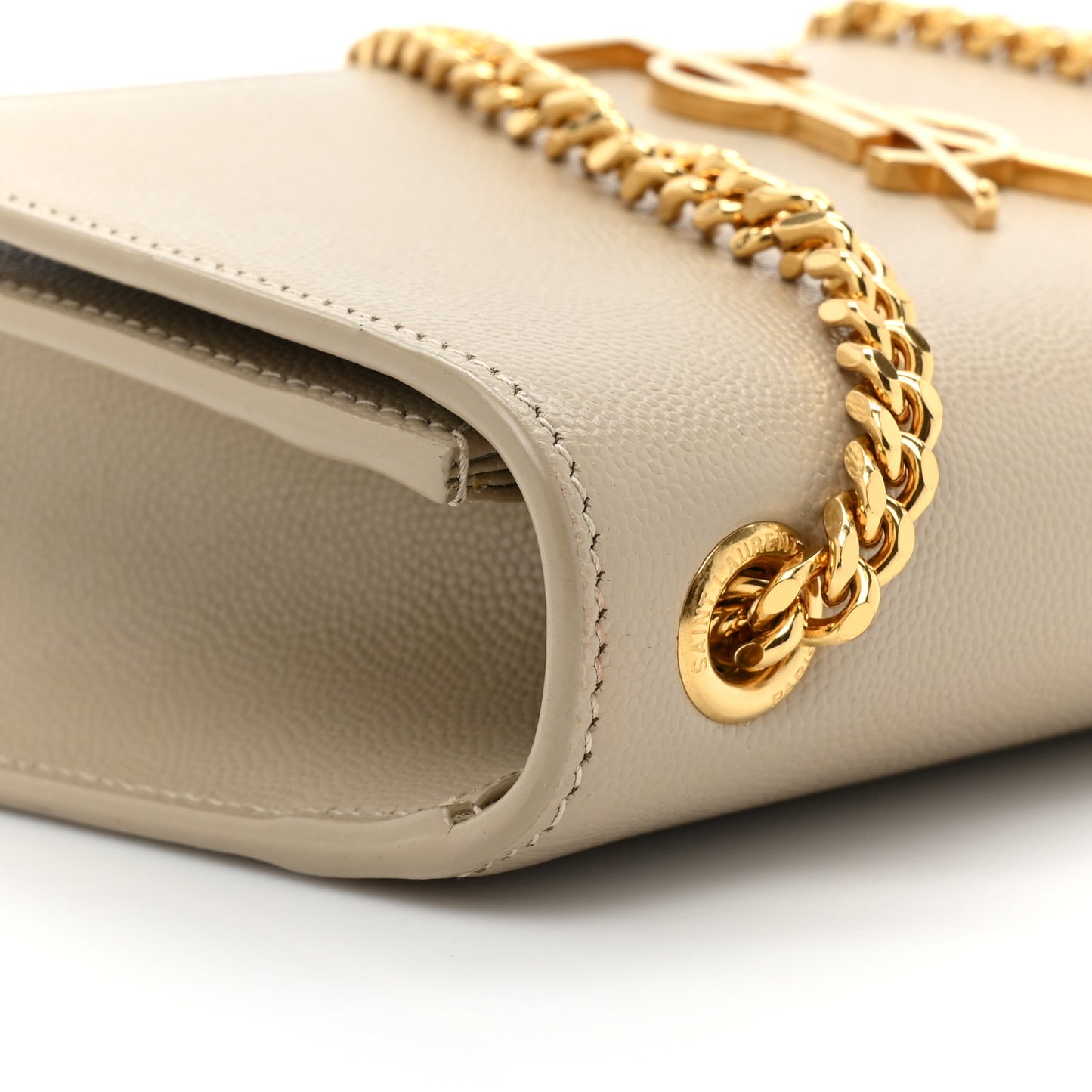 Grain De Poudre Small Monogram Kate Satchel Dark Beige