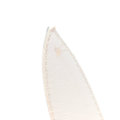 Hermes Goatskin Elda Espadrille Wedge Sandals 37 White 9 of 10