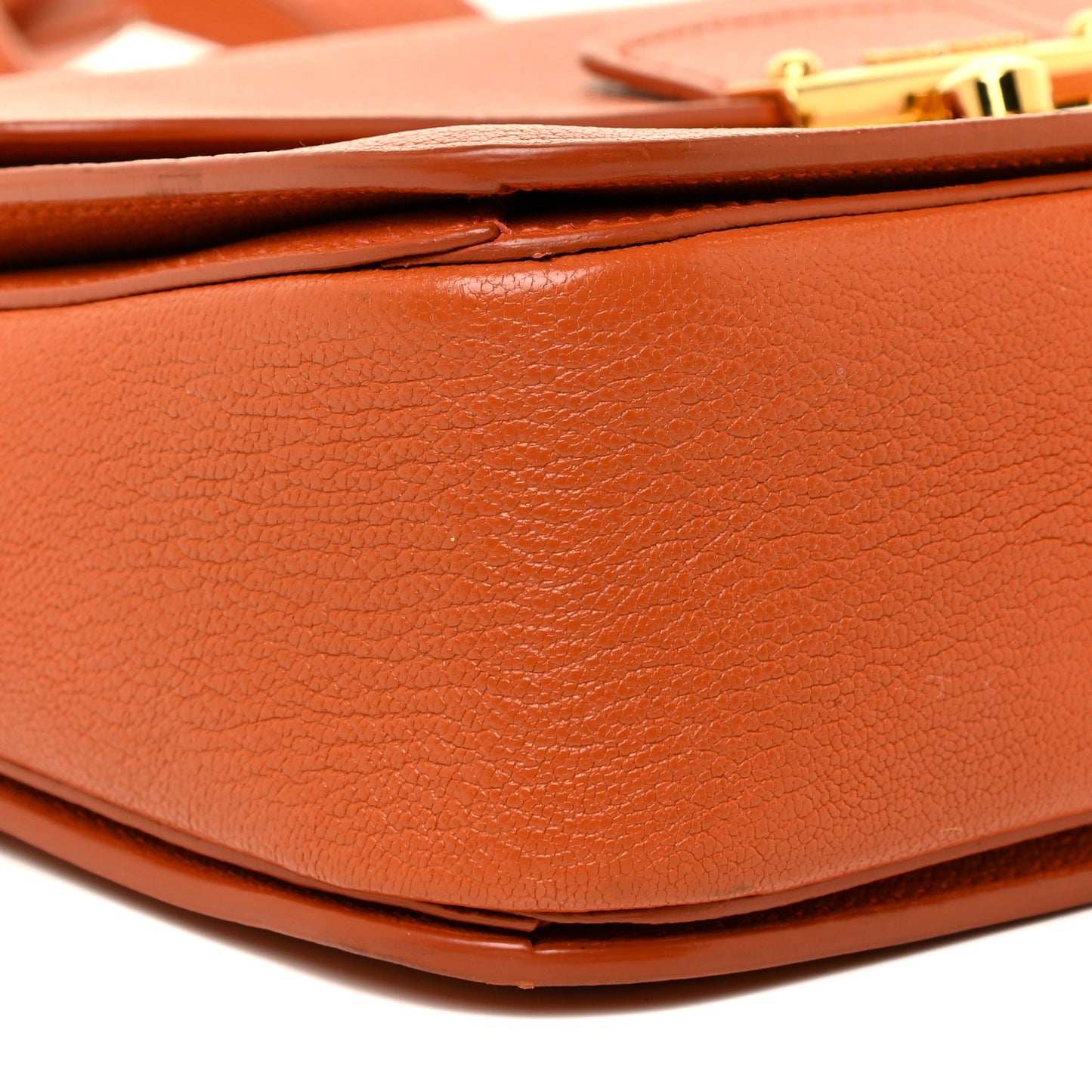Goatskin Madras Shoulder Bag Papaya