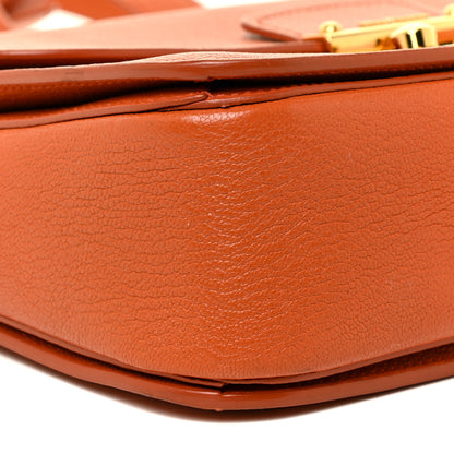 Miu Miu Goatskin Madras Shoulder Bag Papaya 7 of 13