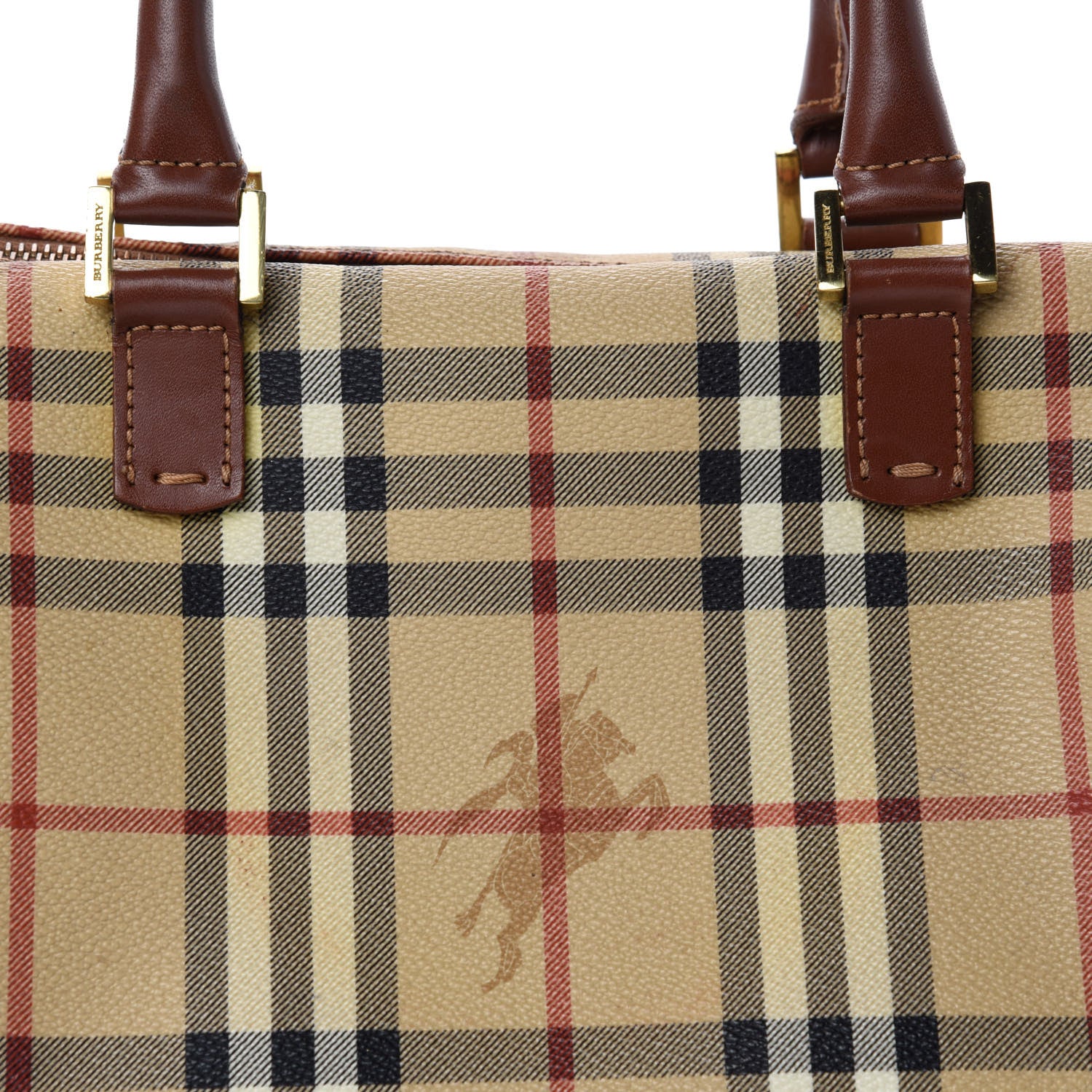 Burberry Haymarket Check Satchel Brown 11 of 11