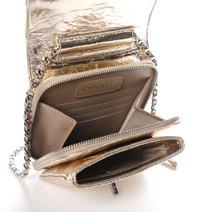 Chanel Crackled Aged Calfskin Mini Crossbody Flap Gold 5 of 8