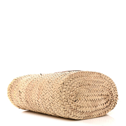 Celine Raffia Calfskin Triomphe Medium Panier Tan 4 of 12