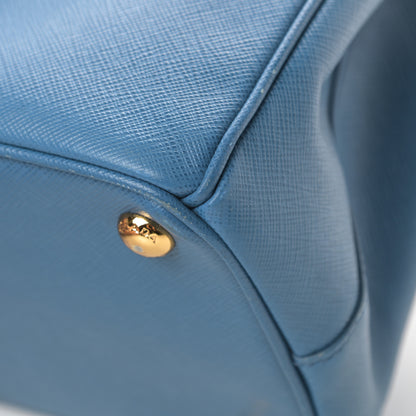 Prada Saffiano Mini Galleria Double Zip Tote Cobalto 10 of 21