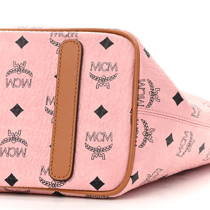 MCM Visetos Medium Anya Zip Top Shopper Tote Soft Pink 10 of 10