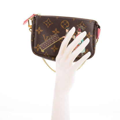 Louis Vuitton Monogram Illustre Mini Pochette Accessories Rose 2 of 7