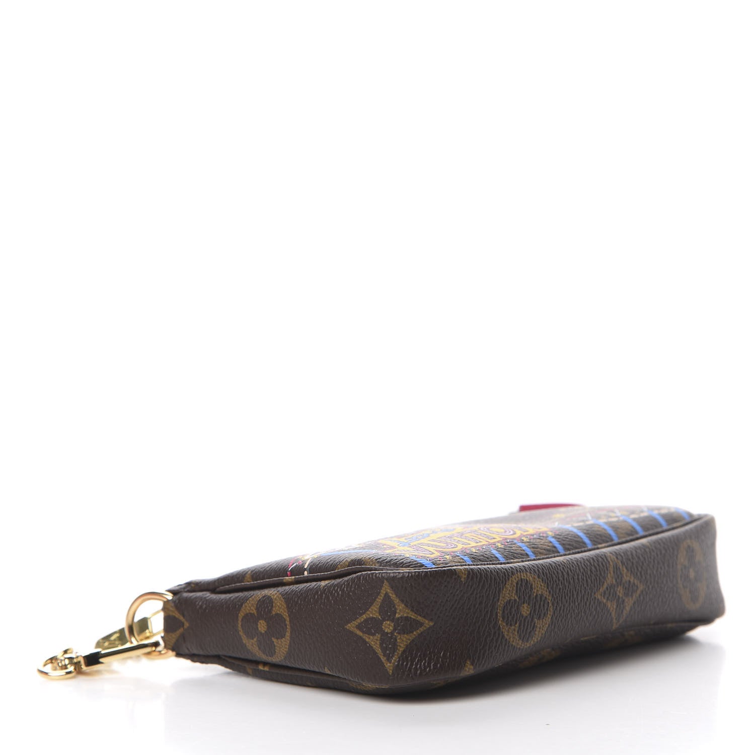 Louis Vuitton Monogram 2020 Christmas Animation Roller Coaster Mini Pochette Accessories Pivoine 4 of 11