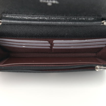 Chanel Caviar Quilted Wallet On Chain WOC Black 5 of 11