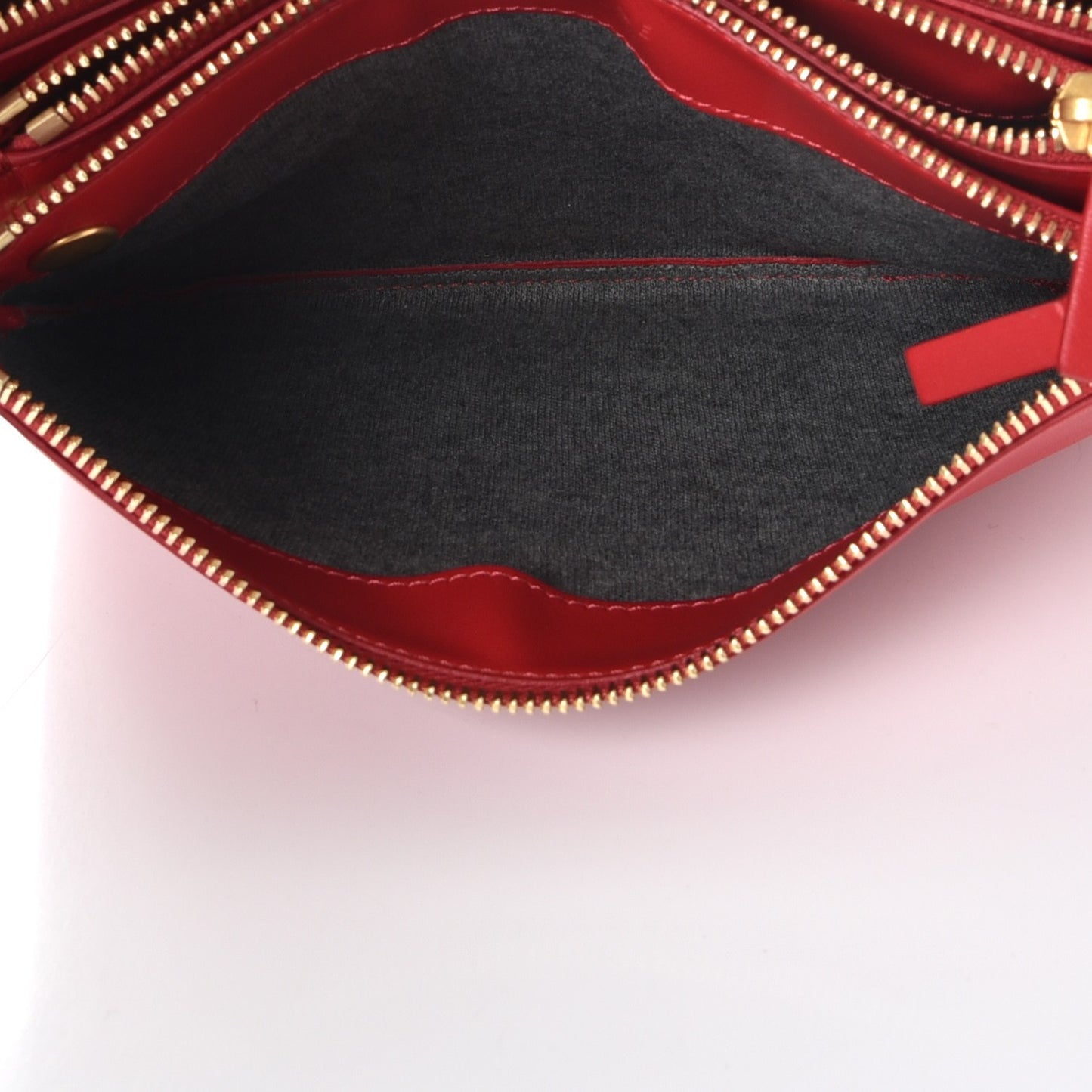 Lambskin Small Trio Crossbody Bag Red