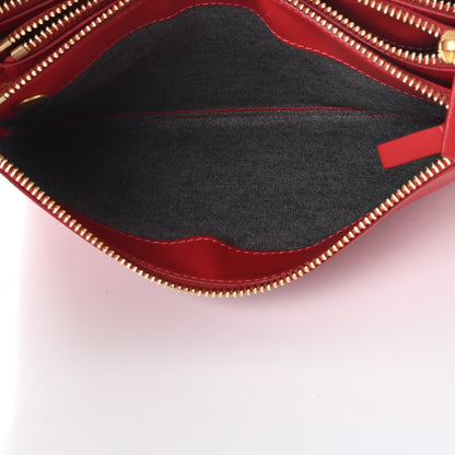 Celine Lambskin Small Trio Crossbody Bag Red 5 of 9